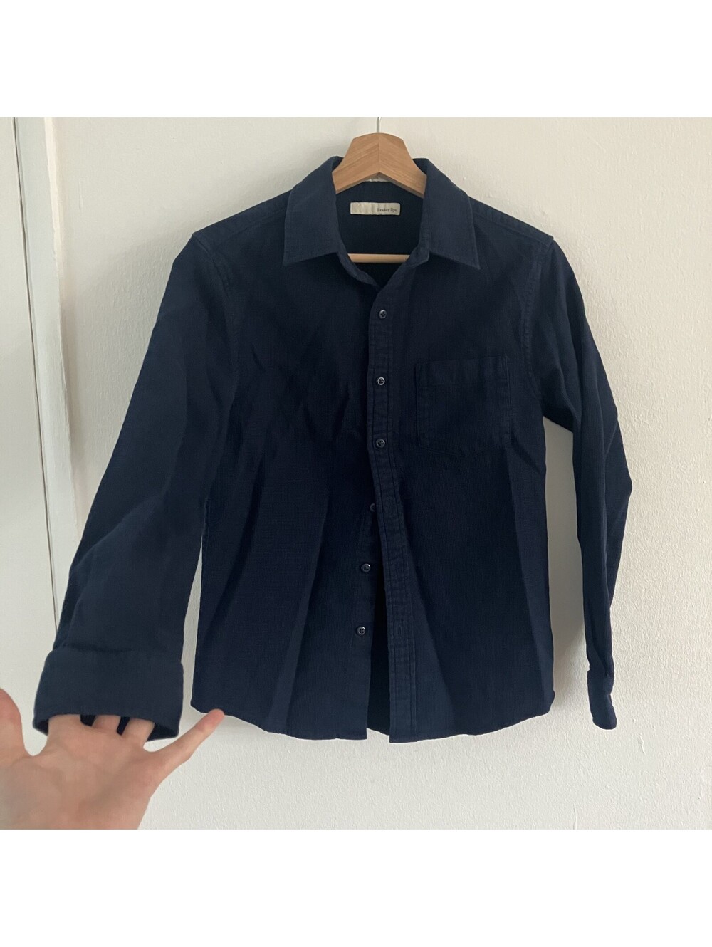 Hawker Rye Shirt Mens Sz XS Preppy Slim Fit Cotton Waffle Long Sleeve Button Up
